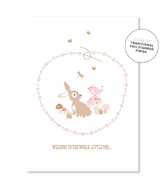 Welcome To The World Bunny Girl | Greeting Card