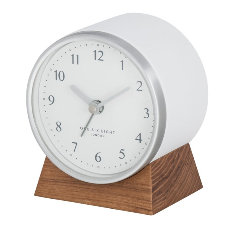 Nina Silent Alarm Clock | White