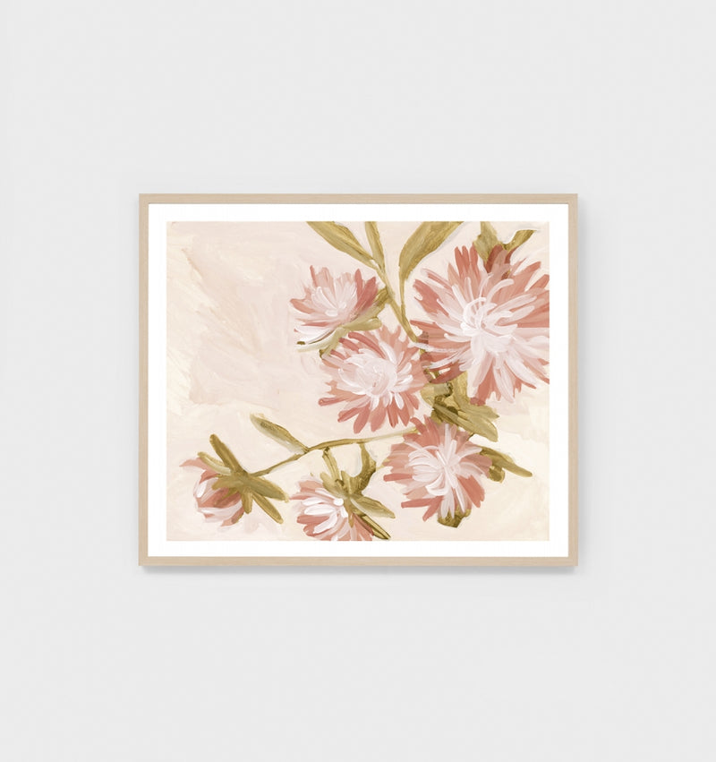 Wild Blooms Blush Print | Framed Print