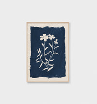 Wildflower Study Indigo | Framed Print
